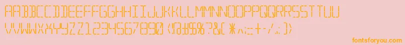 Trana ffy Font – Orange Fonts on Pink Background