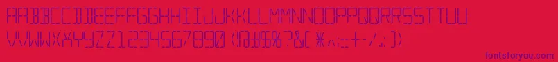 Trana ffy Font – Purple Fonts on Red Background