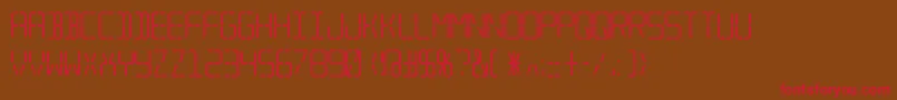 Trana ffy Font – Red Fonts on Brown Background