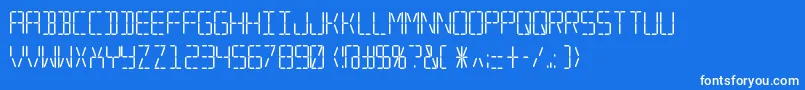Trana ffy Font – White Fonts on Blue Background