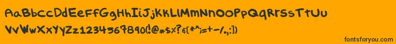 Evilsporkgirl Font – Black Fonts on Orange Background