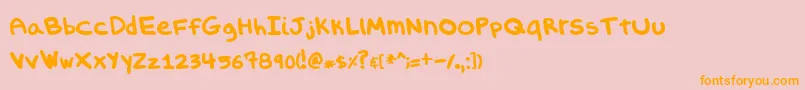 Evilsporkgirl Font – Orange Fonts on Pink Background