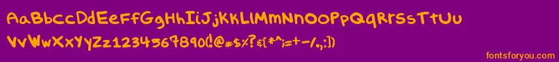 Evilsporkgirl Font – Orange Fonts on Purple Background