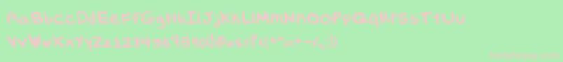 Evilsporkgirl Font – Pink Fonts on Green Background
