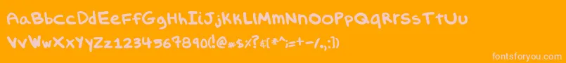 Evilsporkgirl Font – Pink Fonts on Orange Background