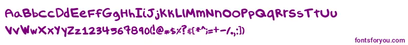 Evilsporkgirl Font – Purple Fonts on White Background