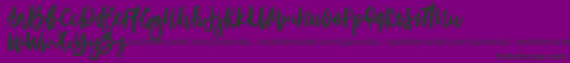 Czcionka Portobesto – czarne czcionki na fioletowym tle