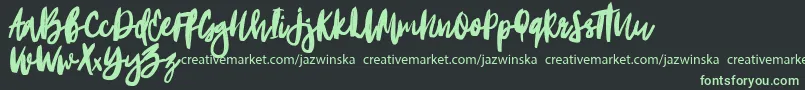 Portobesto Font – Green Fonts on Black Background