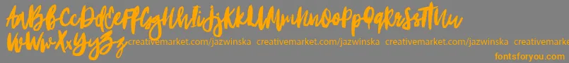 Portobesto Font – Orange Fonts on Gray Background