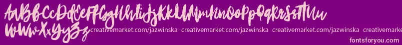 Portobesto Font – Pink Fonts on Purple Background