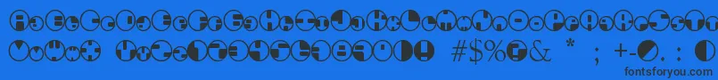 Fonte 360Font – fontes pretas em um fundo azul