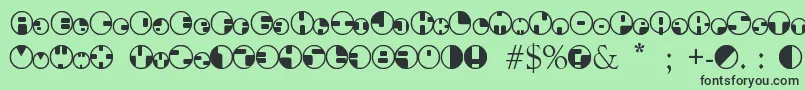 Fonte 360Font – fontes pretas em um fundo verde