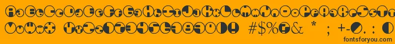 360Font Font – Black Fonts on Orange Background