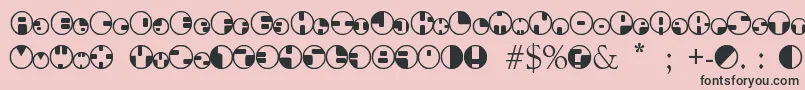 360Font Font – Black Fonts on Pink Background