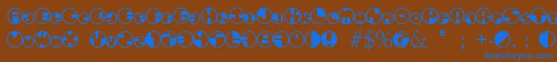 Шрифт 360Font – синие шрифты на коричневом фоне