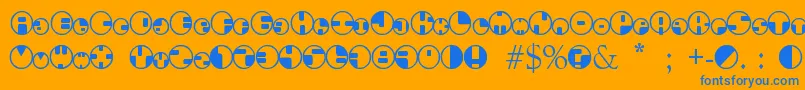 fuente 360Font – Fuentes Azules Sobre Fondo Naranja
