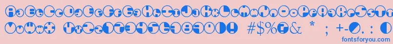 360Font Font – Blue Fonts on Pink Background