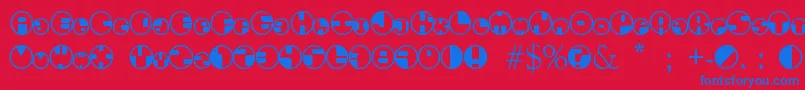 fuente 360Font – Fuentes Azules Sobre Fondo Rojo