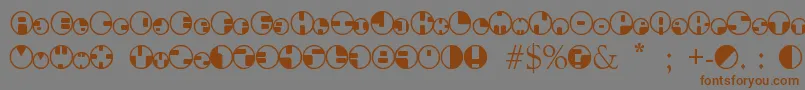 360Font-fontti – ruskeat fontit harmaalla taustalla