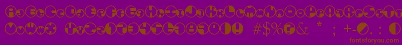 Fonte 360Font – fontes marrons em um fundo roxo