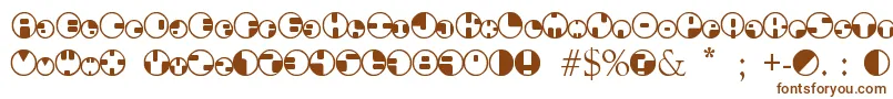 360Font-fontti – ruskeat fontit valkoisella taustalla