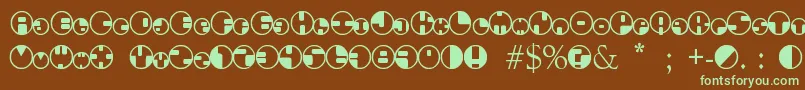 Fonte 360Font – fontes verdes em um fundo marrom