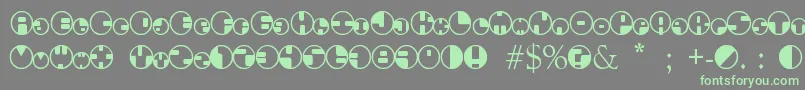 360Font Font – Green Fonts on Gray Background