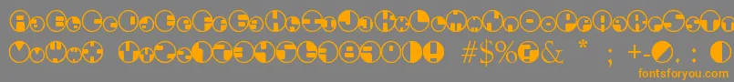 360Font Font – Orange Fonts on Gray Background