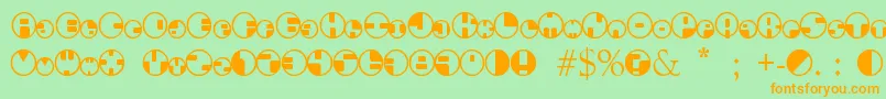 Шрифт 360Font – оранжевые шрифты на зелёном фоне