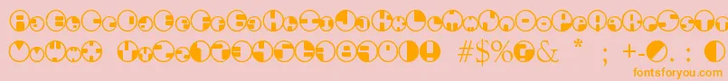 360Font-Schriftart – Orangefarbene Schriften auf rosa Hintergrund