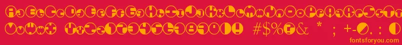 360Font Font – Orange Fonts on Red Background