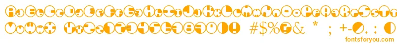 360Font-fontti – oranssit fontit valkoisella taustalla