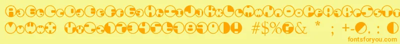 360Font Font – Orange Fonts on Yellow Background