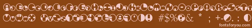 360Font Font – Pink Fonts on Brown Background