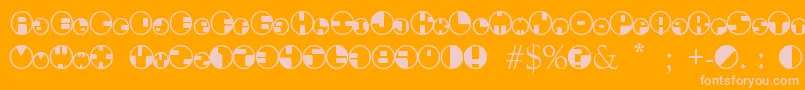 360Font Font – Pink Fonts on Orange Background