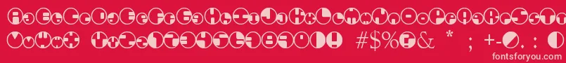 360Font Font – Pink Fonts on Red Background