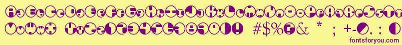 Шрифт 360Font – фиолетовые шрифты на жёлтом фоне