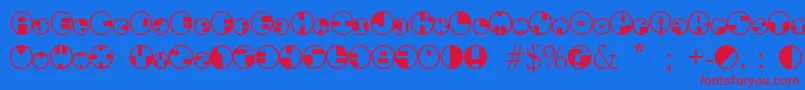 360Font Font – Red Fonts on Blue Background