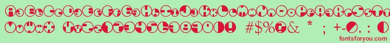 360Font Font – Red Fonts on Green Background