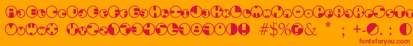 360Font-fontti – punaiset fontit oranssilla taustalla