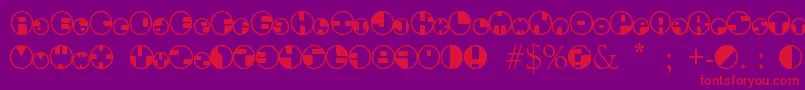 Fonte 360Font – fontes vermelhas em um fundo violeta