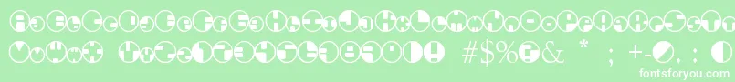 360Font Font – White Fonts on Green Background
