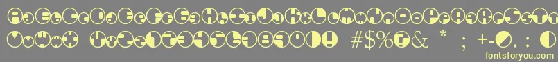 360Font Font – Yellow Fonts on Gray Background