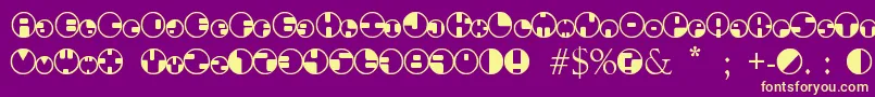 360Font Font – Yellow Fonts on Purple Background