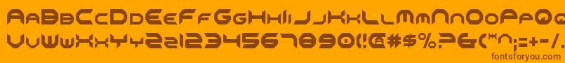 Omniv2c Font – Brown Fonts on Orange Background