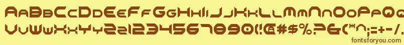 Шрифт Omniv2c – коричневые шрифты на жёлтом фоне