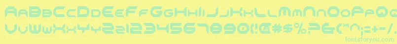 Omniv2c Font – Green Fonts on Yellow Background