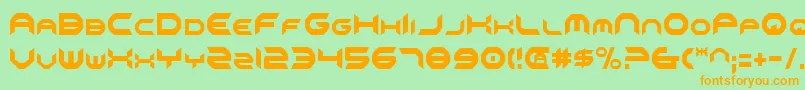 Omniv2c Font – Orange Fonts on Green Background