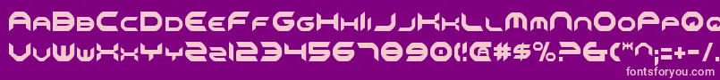 Omniv2c-Schriftart – Rosa Schriften auf violettem Hintergrund