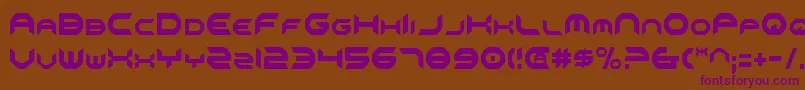 Omniv2c Font – Purple Fonts on Brown Background